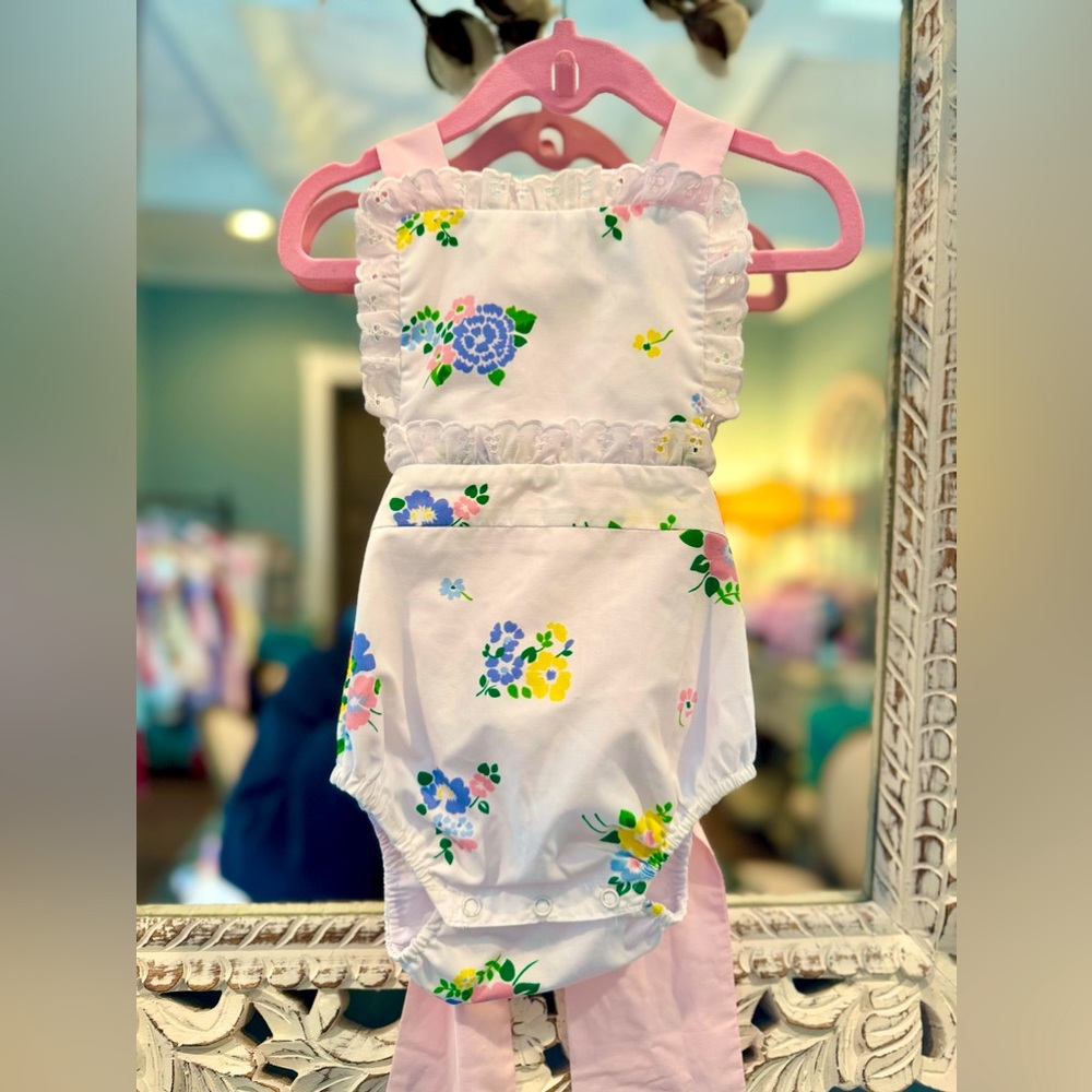 Biltmore Blues Sunsuit 6-12 EUC